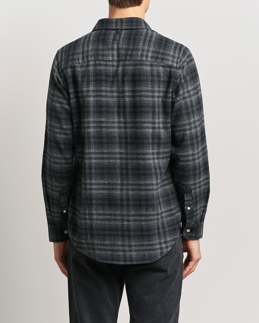 Hombres | Camisas | NN07 | Arne Brushed Cotton Checked Shirt Grey/Black