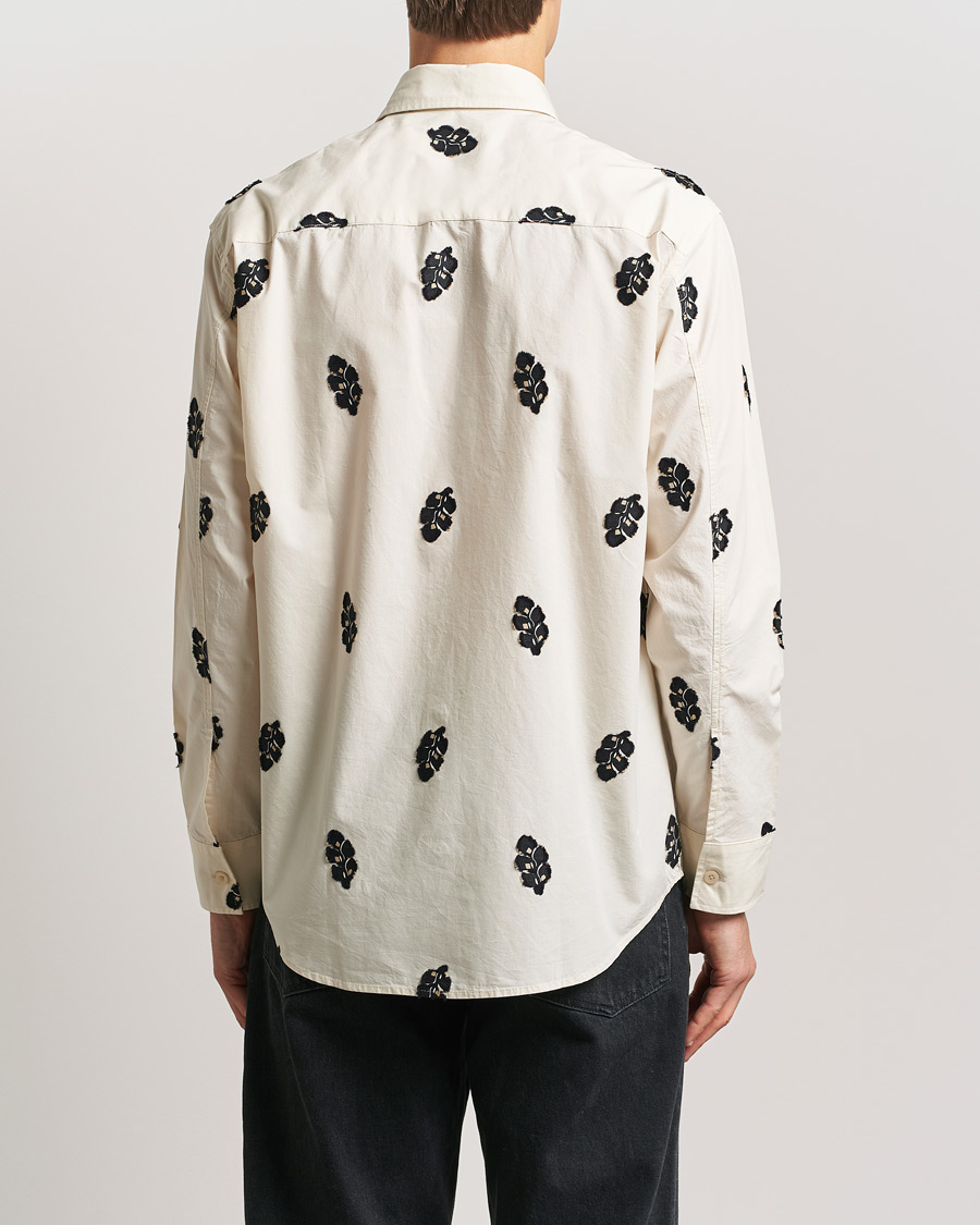 Hombres | Camisas | NN07 | Freddy Printed Cotton Shirt Ivory