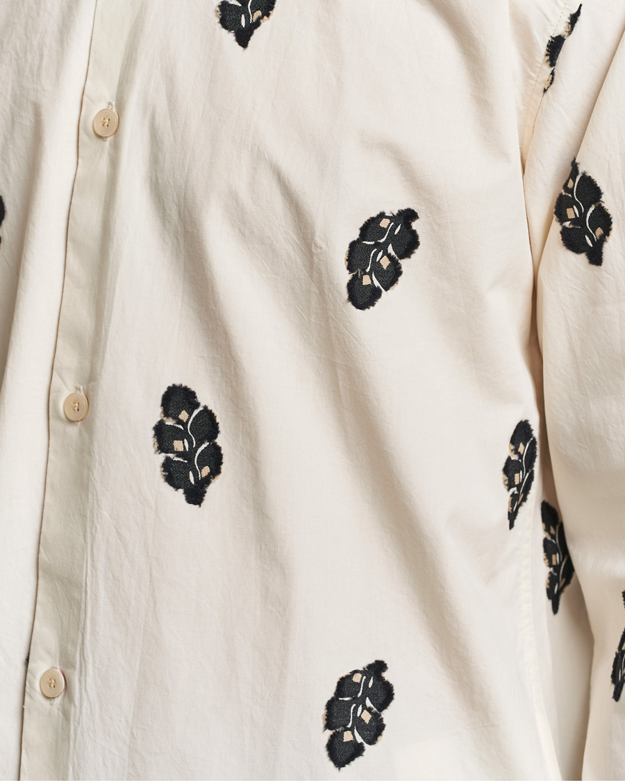 Hombres | Camisas | NN07 | Freddy Printed Cotton Shirt Ivory
