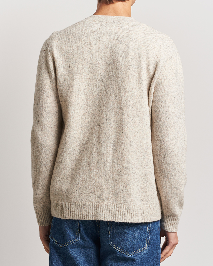 Hombres | Jerséis y prendas de punto | NN07 | John Wool Knitted Cardigan White Peppar