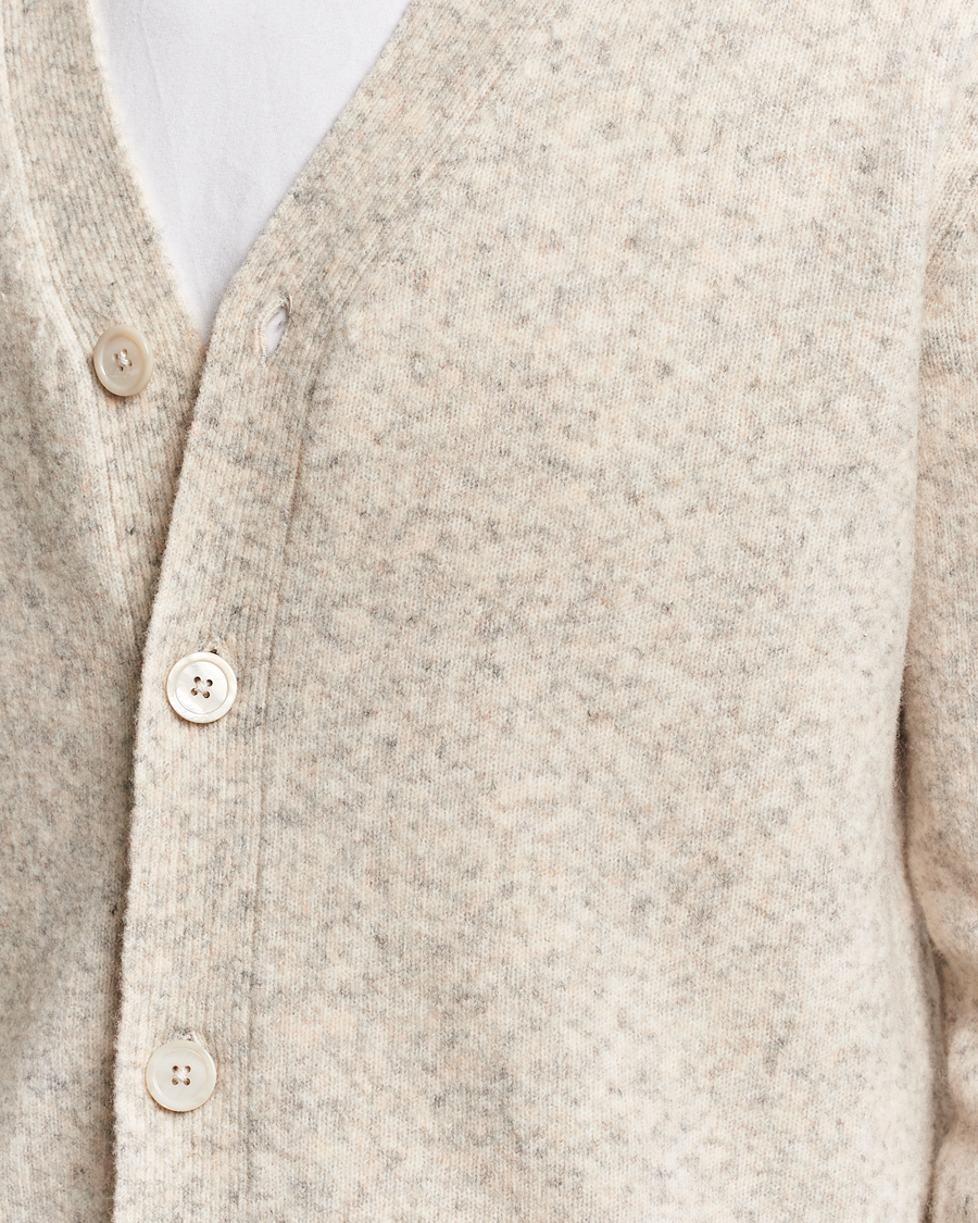 Hombres | Jerséis y prendas de punto | NN07 | John Wool Knitted Cardigan White Peppar
