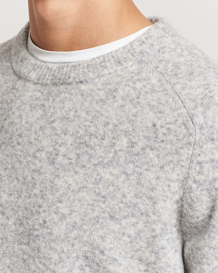 Hombres | Jerséis y prendas de punto | NN07 | John Wool Knitted Sweater Medium Grey Melange