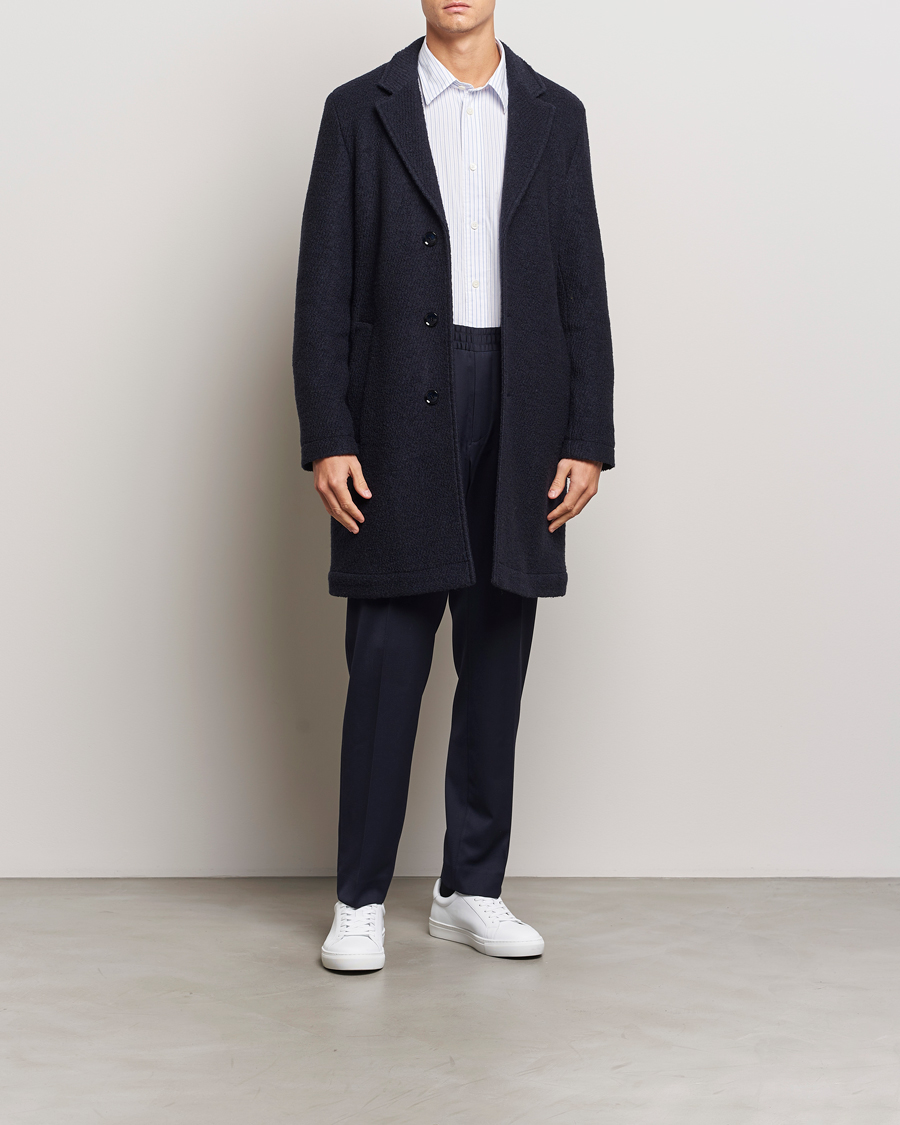 Hombres | Pantalones | Filippa K | Theo Relaxed Wool Trousers Navy