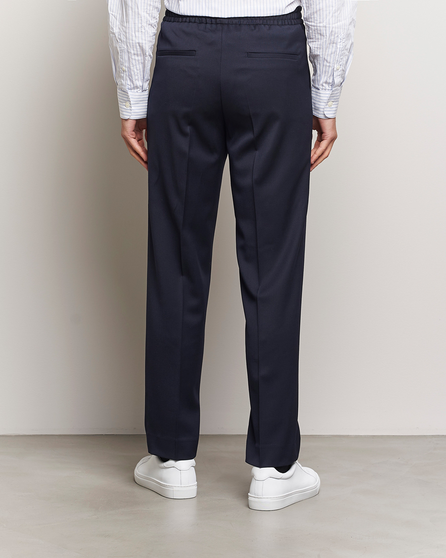 Hombres | Pantalones | Filippa K | Theo Relaxed Wool Trousers Navy