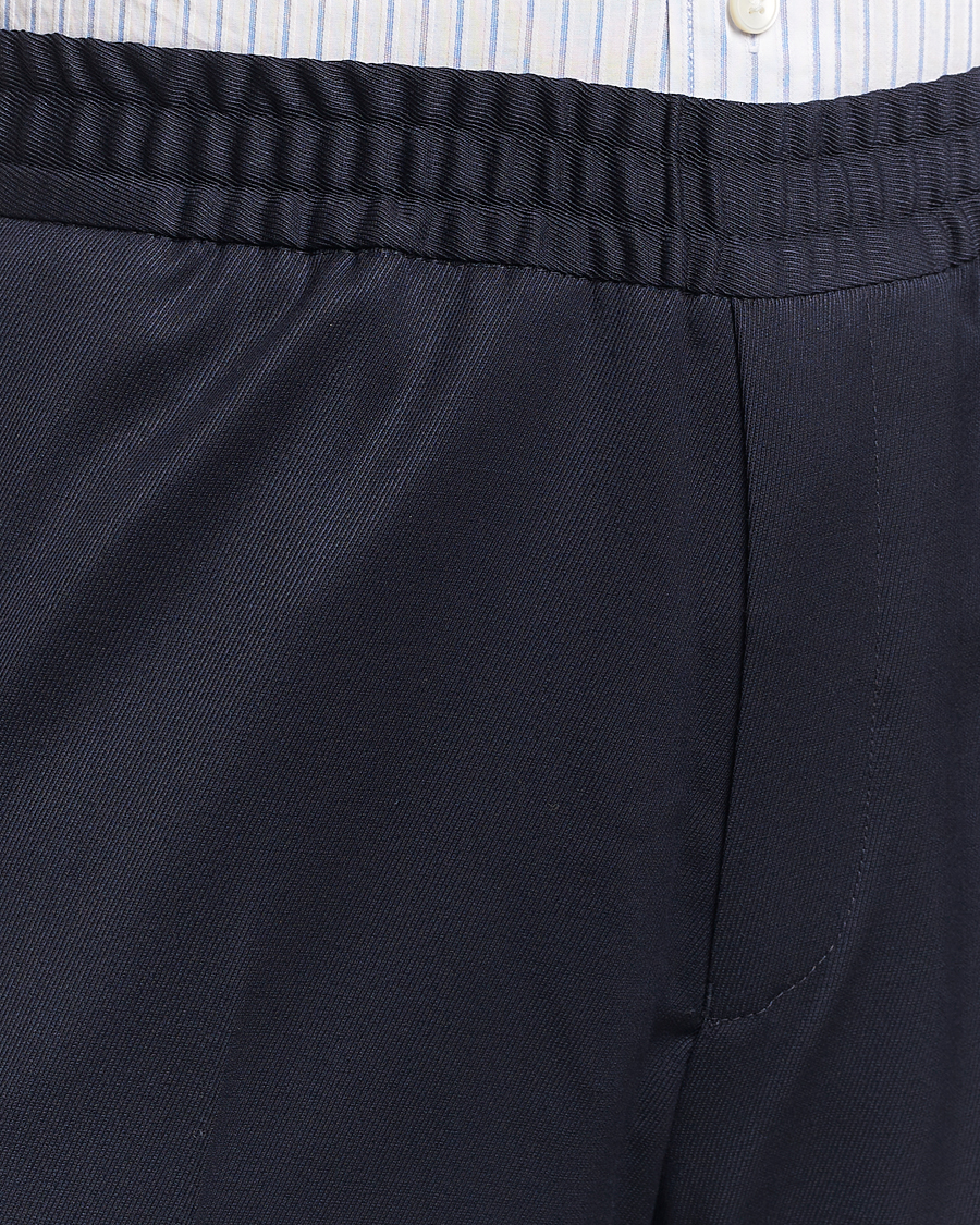 Hombres | Pantalones | Filippa K | Theo Relaxed Wool Trousers Navy