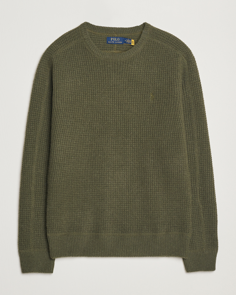 Hombres | Jerséis y prendas de punto | Polo Ralph Lauren | Wool/Alpaca Knitted Sweater New Olive