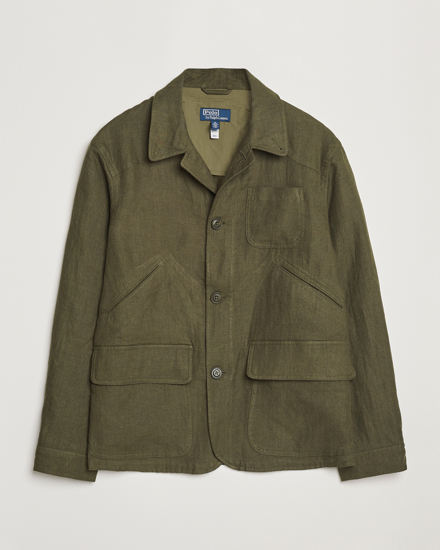 Hombres | Abrigos y chaquetas | Polo Ralph Lauren | Linen Herringbone Field Jacket Ranger Green