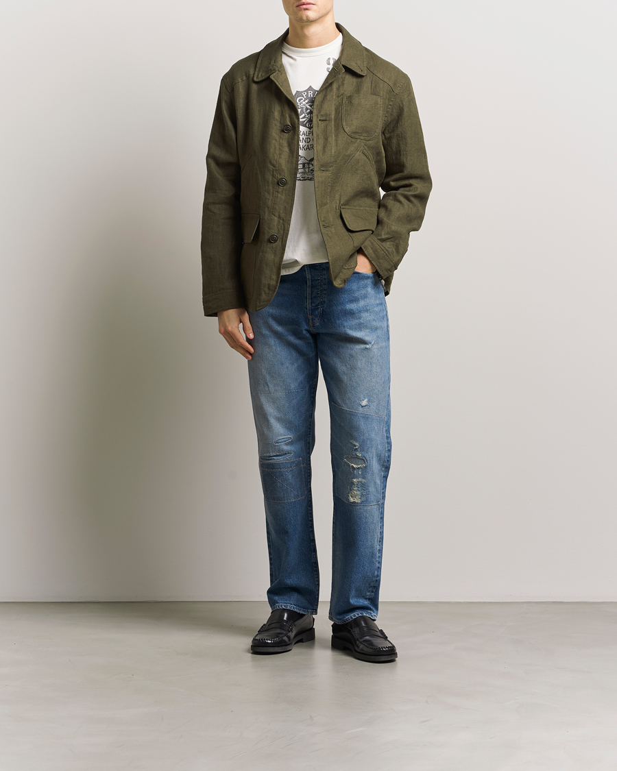 Hombres | Abrigos y chaquetas | Polo Ralph Lauren | Linen Herringbone Field Jacket Ranger Green