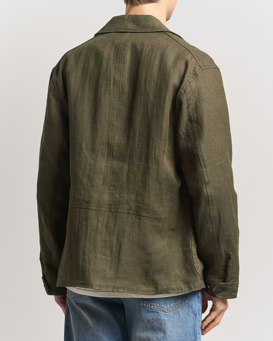 Hombres | Abrigos y chaquetas | Polo Ralph Lauren | Linen Herringbone Field Jacket Ranger Green
