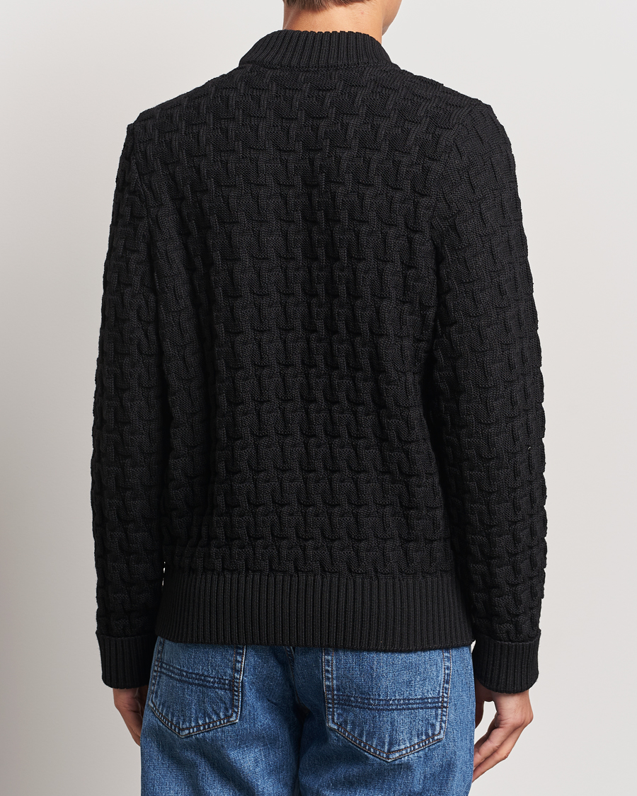 Hombres | Jerséis y prendas de punto | S.N.S. Herning | Stark Wool Cable Knit Sweater Black