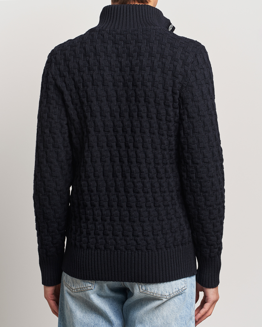 Hombres | Jerséis y prendas de punto | S.N.S. Herning | Stark Wool Cable Cardigan Navy
