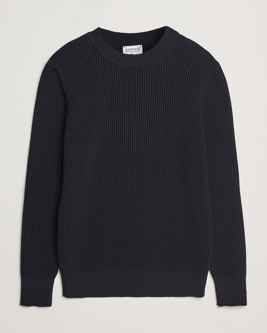 Hombres | Jerséis y prendas de punto | S.N.S. Herning | Fender Wool Crew Neck Navy Blue