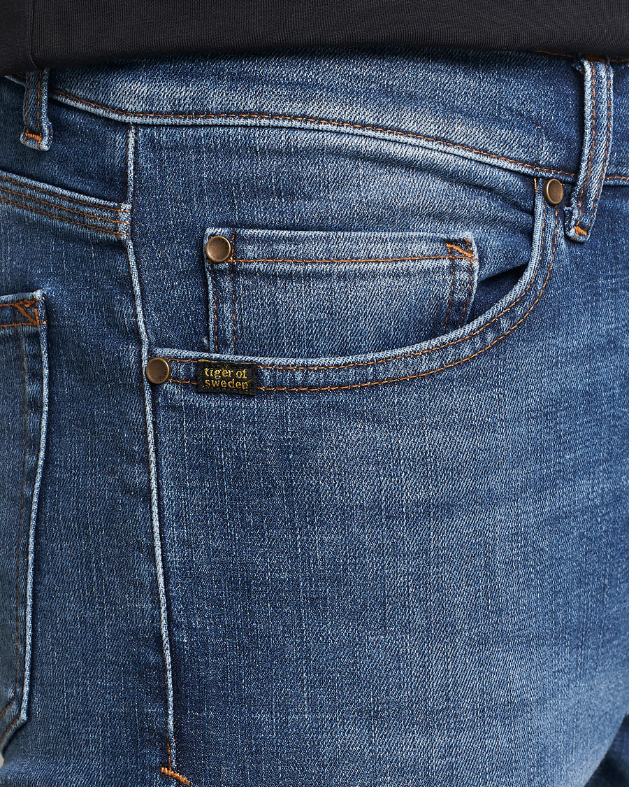 Hombres | Vaqueros | Tiger of Sweden | Evolve Stretch Cotton Jeans Medium Blue