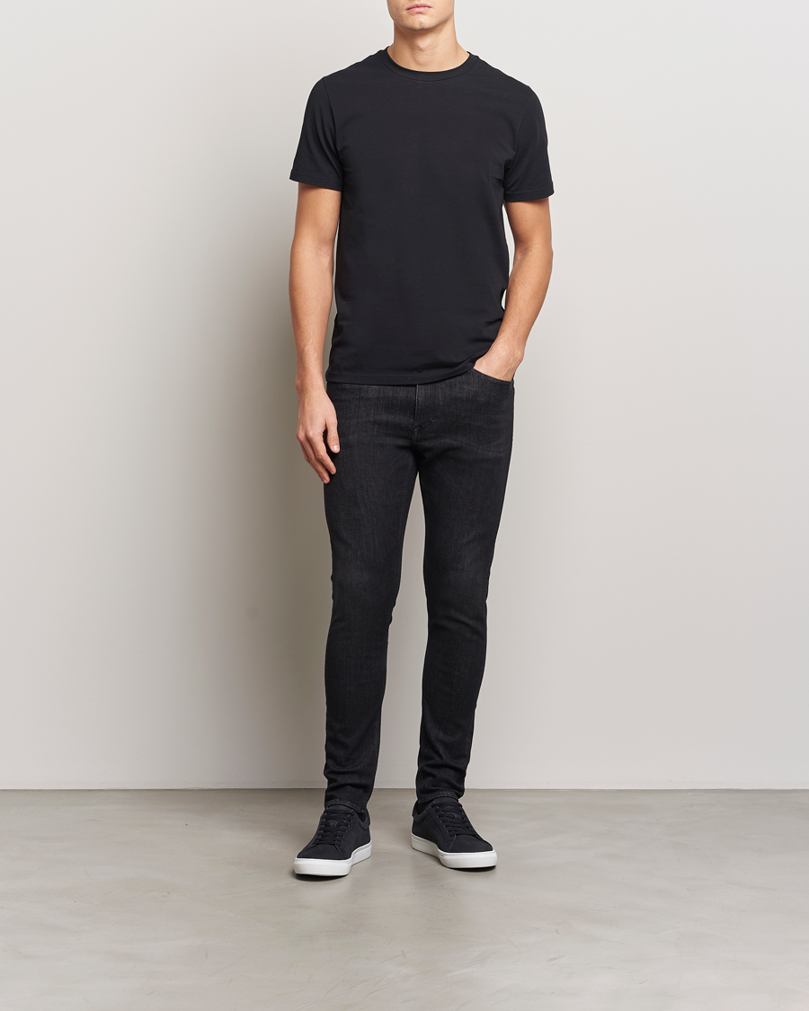 Hombres | Vaqueros | Tiger of Sweden | Evolve Stretch Cotton Jeans Washed Black