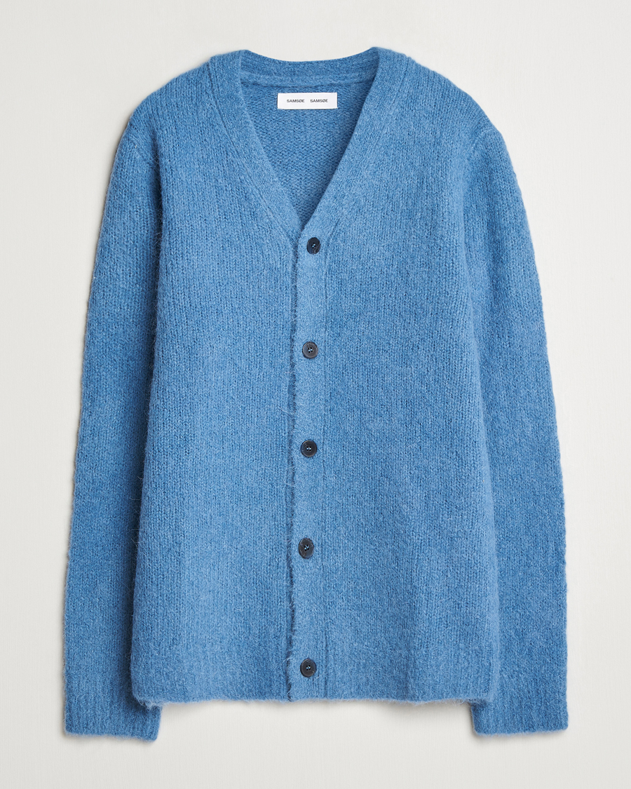 Hombres | Jerséis y prendas de punto | Samsøe Samsøe | Arin Alpaca Cardigan Coronet Blue