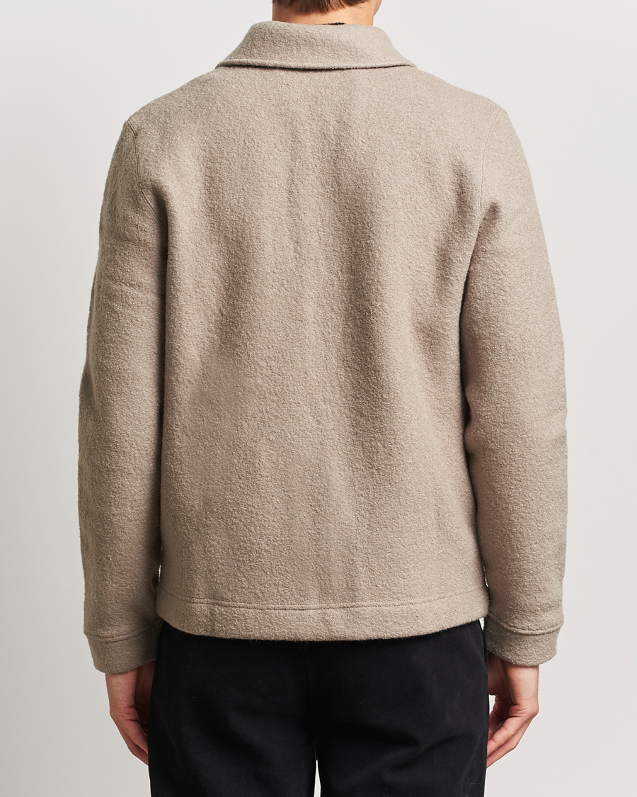 Hombres | Jerséis y prendas de punto | Samsøe Samsøe | Hannes Boiled Wool Full Zip Seneca Rock