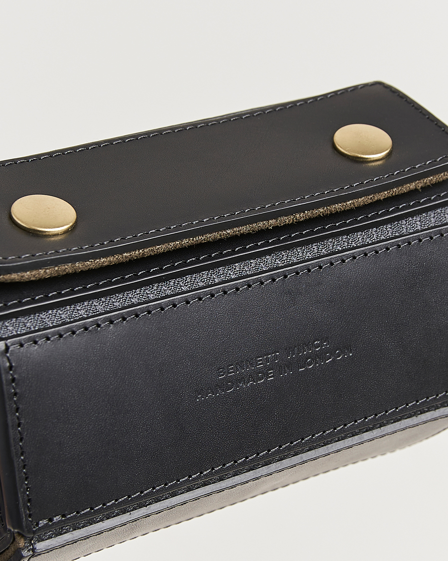 Hombres | Cajas y enrolladores de reloj | Bennett Winch | Double Watch Roll Black