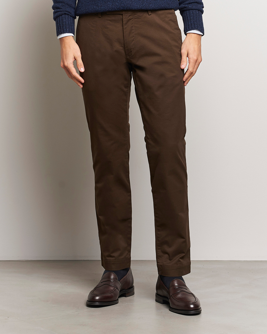 Hombres | Pantalones | Polo Ralph Lauren | Slim Fit Stretch Chinos Dark Brown