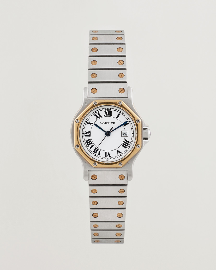 Hombres | Cartier Pre-Owned Santos Octagon Silver | Cartier Pre-Owned | Santos Octagon Silver