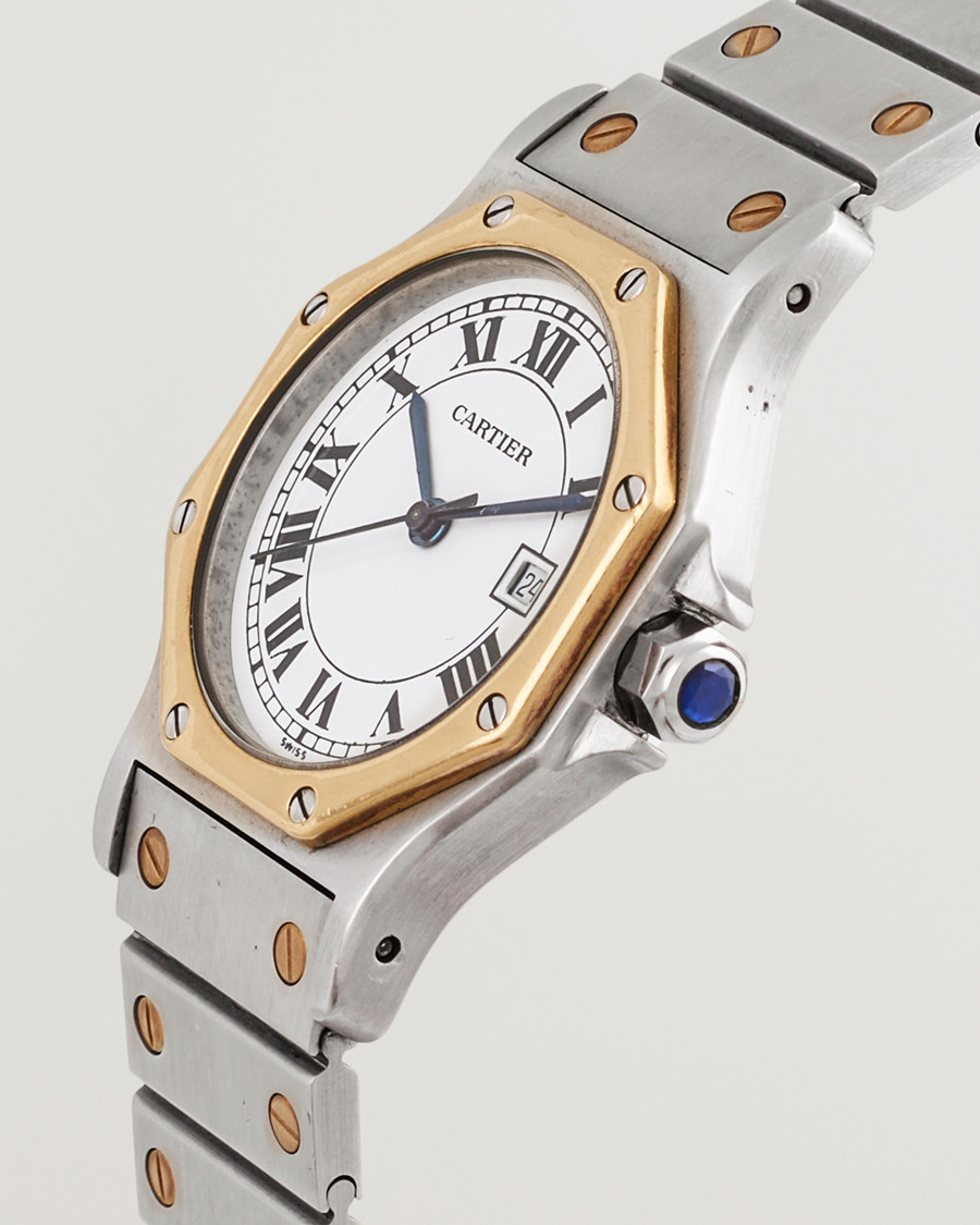 Hombres | Cartier Pre-Owned Santos Octagon Silver | Cartier Pre-Owned | Santos Octagon Silver