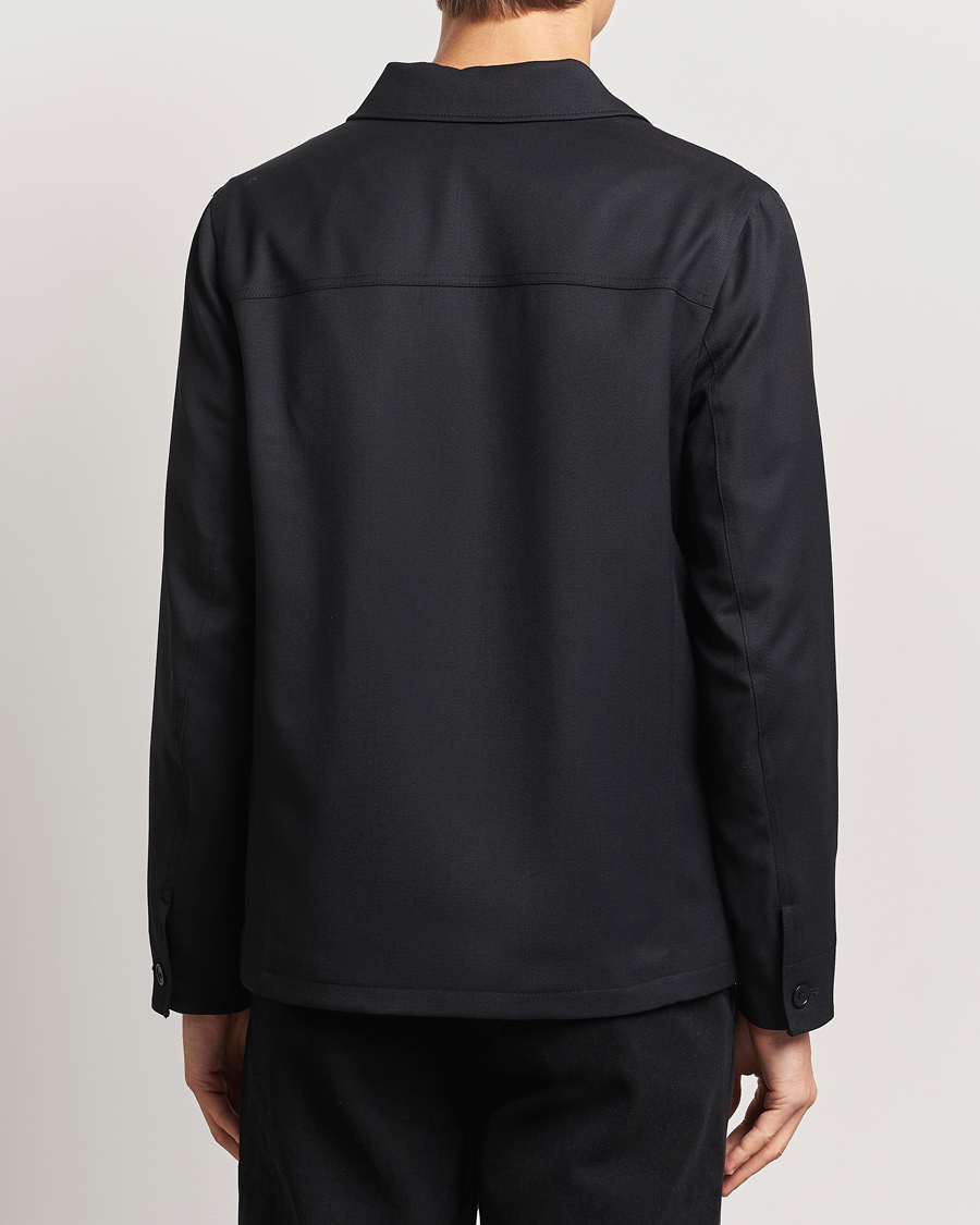 Hombres | Abrigos y chaquetas | Filippa K | Louis Wool Gabardine Shirt Jacket Black