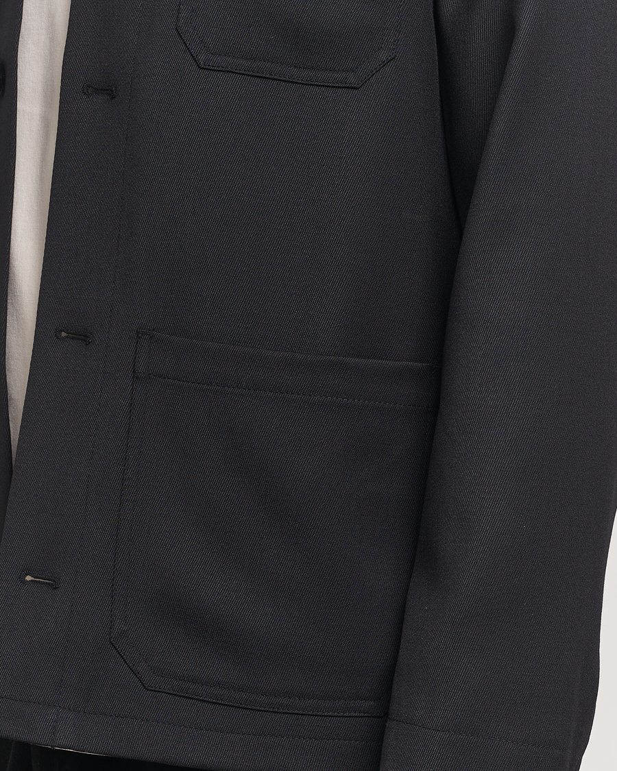 Hombres | Abrigos y chaquetas | Filippa K | Louis Wool Gabardine Shirt Jacket Black