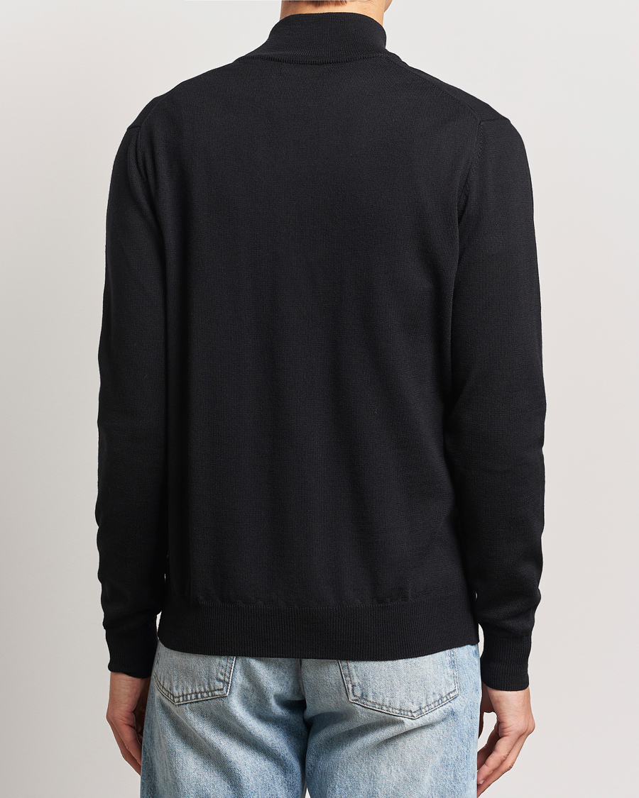 Hombres | Jerséis y prendas de punto | J.Lindeberg | Kiyan Merino Quarter Zip Black