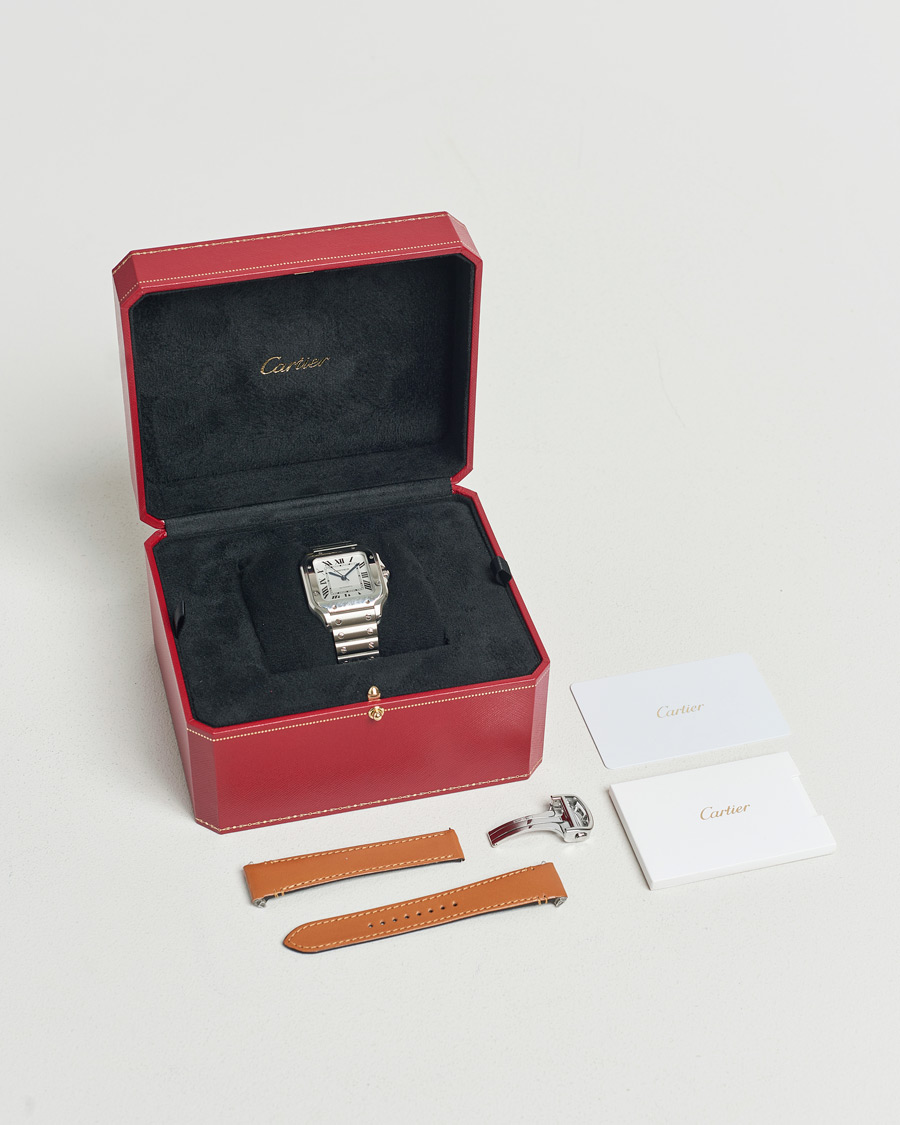 Hombres | Cartier Pre-Owned Santos De Cartier WSSA0029 Silver | Cartier Pre-Owned | Santos De Cartier WSSA0029 Silver