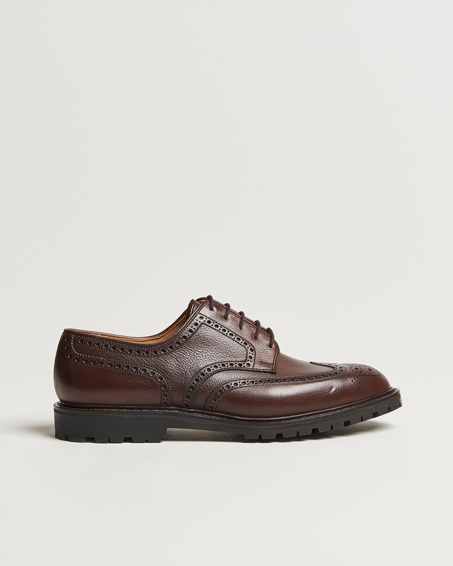 Hombres | Crockett & Jones Pembroke Milled Grain Vibram Dark Brown | Crockett & Jones | Pembroke Milled Grain Vibram Dark Brown
