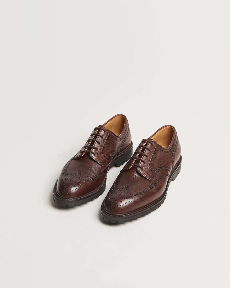 Hombres | Crockett & Jones Pembroke Milled Grain Vibram Dark Brown | Crockett & Jones | Pembroke Milled Grain Vibram Dark Brown