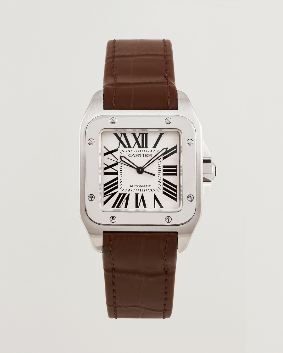 Hombres | Cartier Pre-Owned Santos 100 Silver | Cartier Pre-Owned | Santos 100 Silver