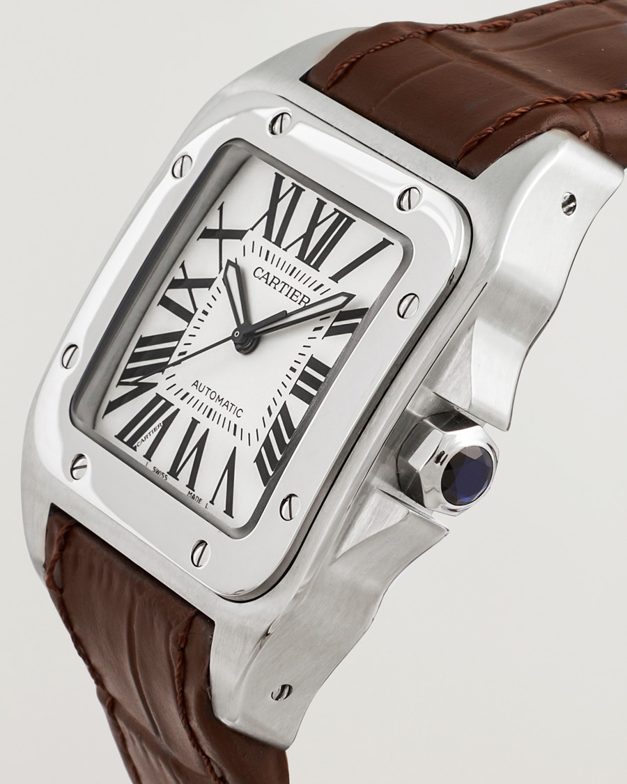 Hombres | Cartier Pre-Owned Santos 100 Silver | Cartier Pre-Owned | Santos 100 Silver