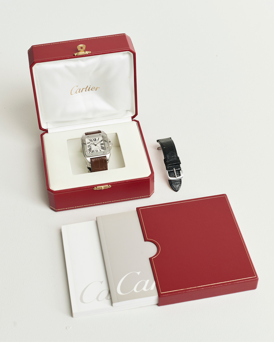 Hombres | Cartier Pre-Owned Santos 100 Silver | Cartier Pre-Owned | Santos 100 Silver