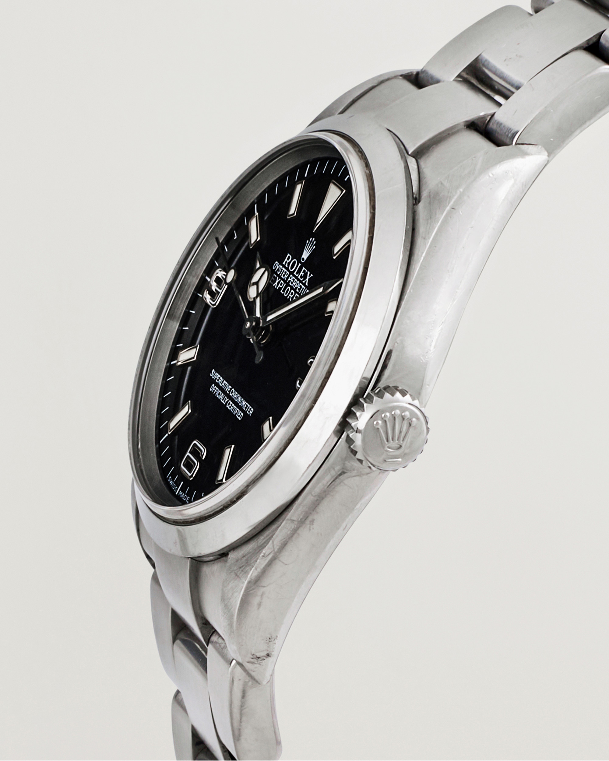 Hombres | Rolex Pre-Owned Explorer 114270 Silver | Rolex Pre-Owned | Explorer 114270 Silver