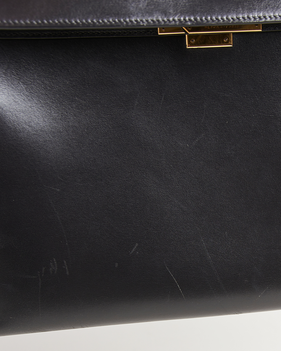 Hombres | Hermès Pre-Owned Kelly 35 Handbag Box Calf Black | Hermès Pre-Owned | Kelly 35 Handbag Box Calf Black