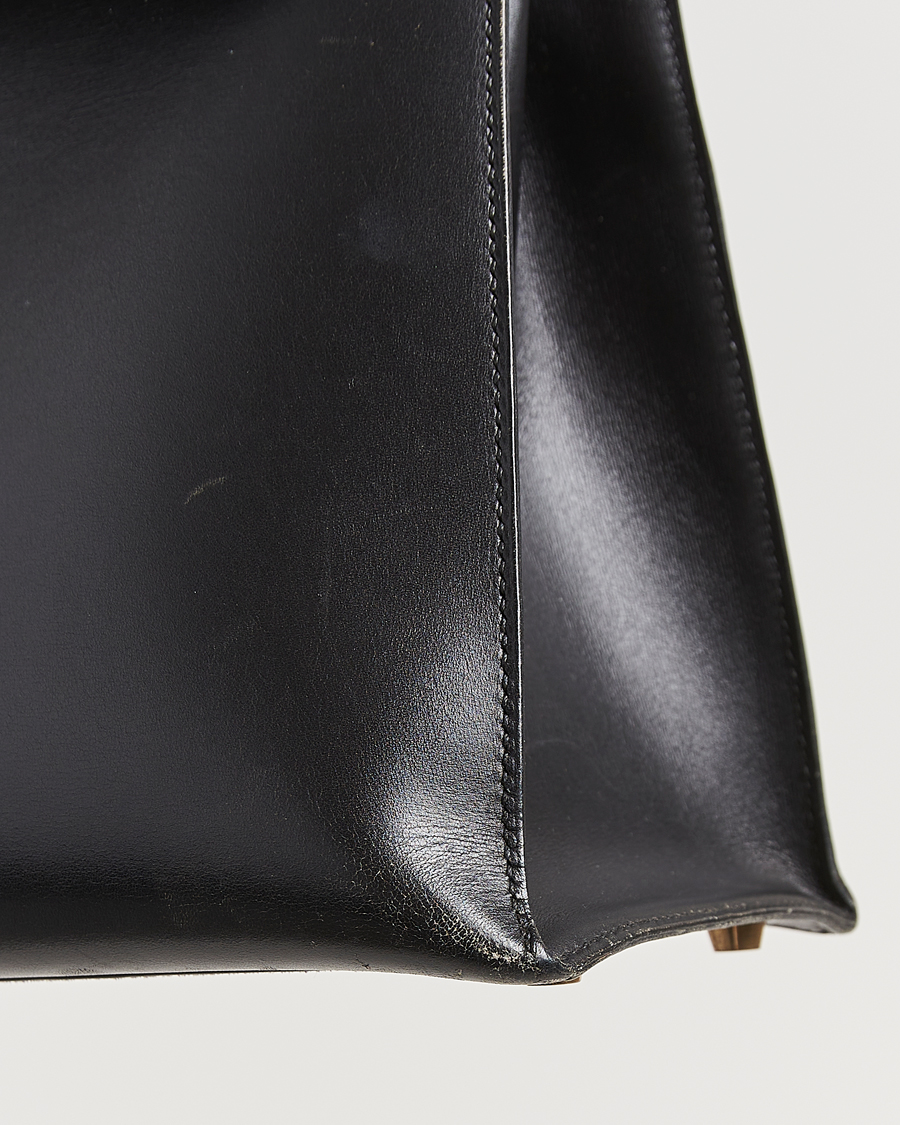 Hombres | Hermès Pre-Owned Kelly 35 Handbag Box Calf Black | Hermès Pre-Owned | Kelly 35 Handbag Box Calf Black