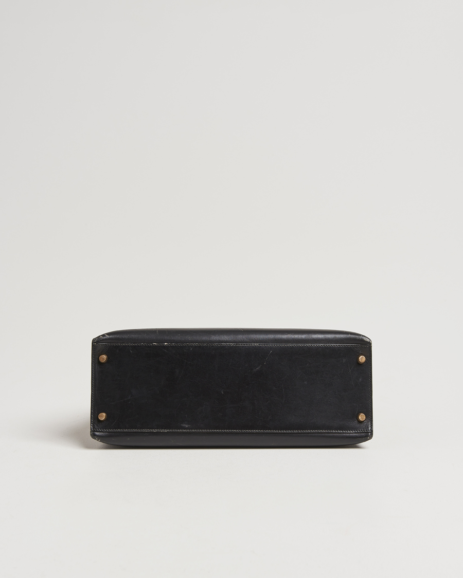 Hombres | Hermès Pre-Owned Kelly 35 Handbag Box Calf Black | Hermès Pre-Owned | Kelly 35 Handbag Box Calf Black