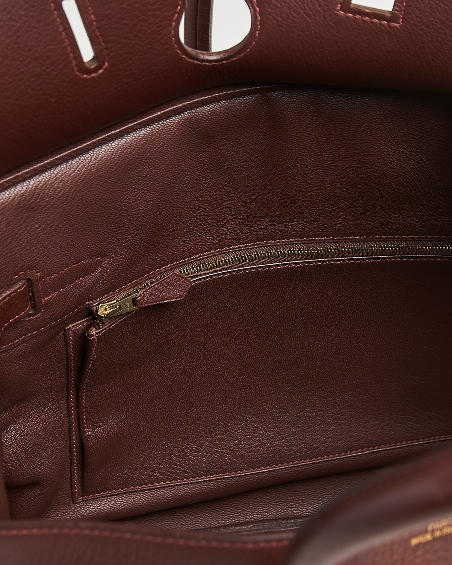 Hombres | Hermès Pre-Owned Birkin 35 Taurillon Clemence Handbag Havana | Hermès Pre-Owned | Birkin 35 Taurillon Clemence Handbag Havana