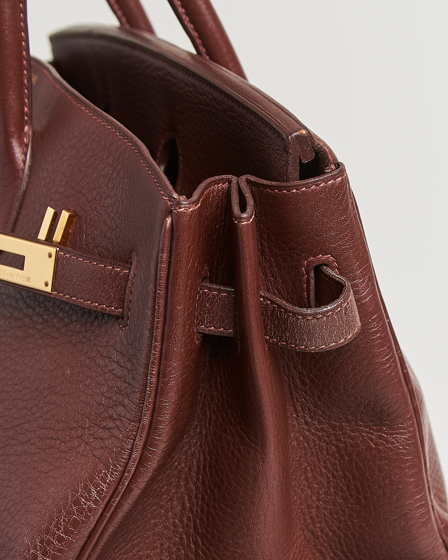 Hombres | Hermès Pre-Owned Birkin 35 Taurillon Clemence Handbag Havana | Hermès Pre-Owned | Birkin 35 Taurillon Clemence Handbag Havana