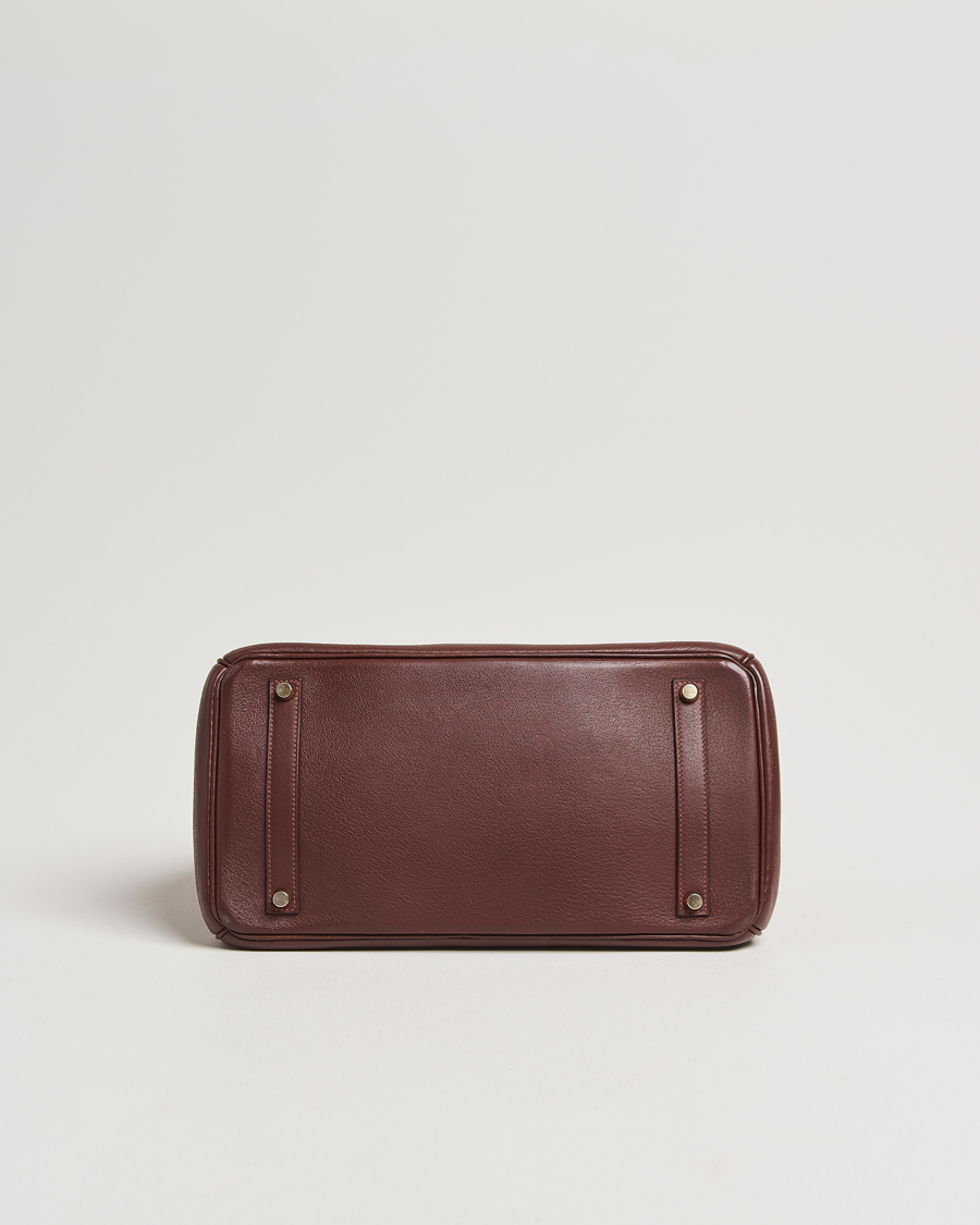 Hombres | Hermès Pre-Owned Birkin 35 Taurillon Clemence Handbag Havana | Hermès Pre-Owned | Birkin 35 Taurillon Clemence Handbag Havana