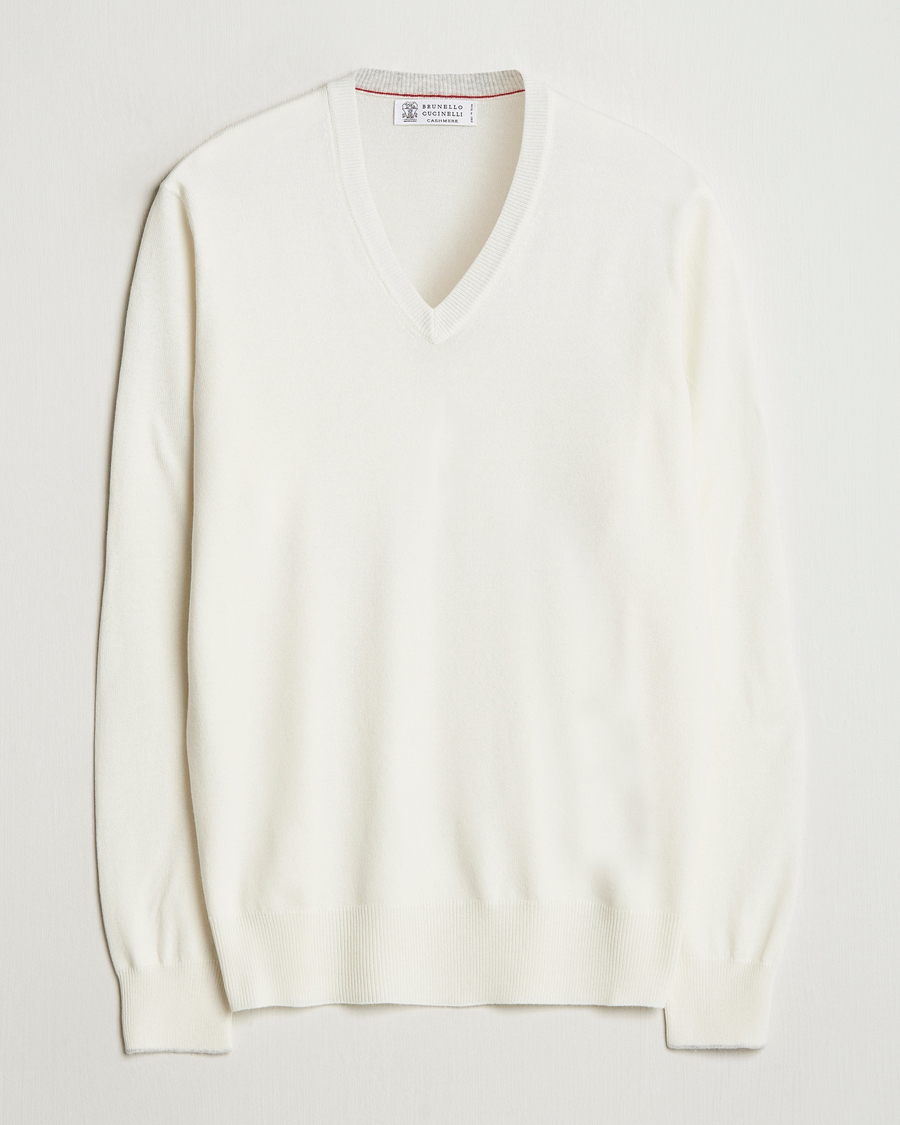 Hombres | Jerséis y prendas de punto | Brunello Cucinelli | 2 Ply Cashmere V-Neck Panama