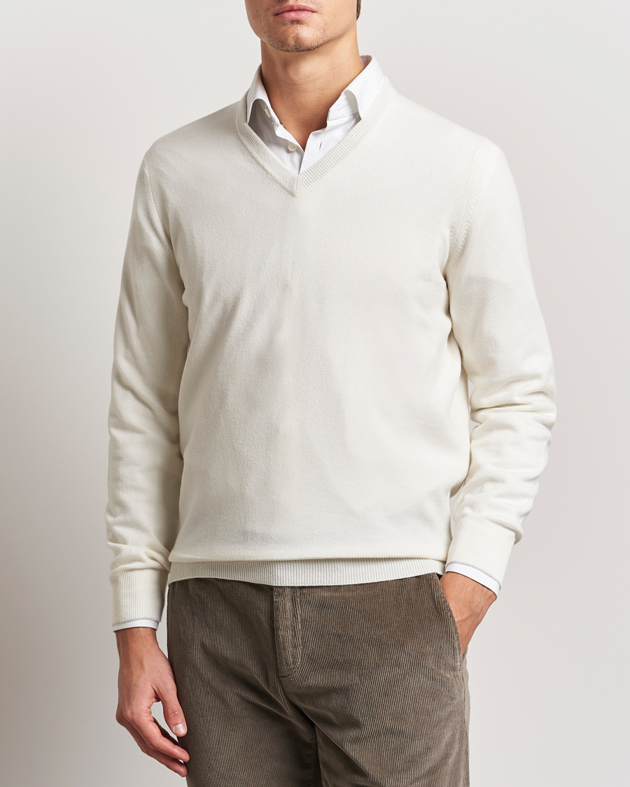 Hombres | Jerséis y prendas de punto | Brunello Cucinelli | 2 Ply Cashmere V-Neck Panama