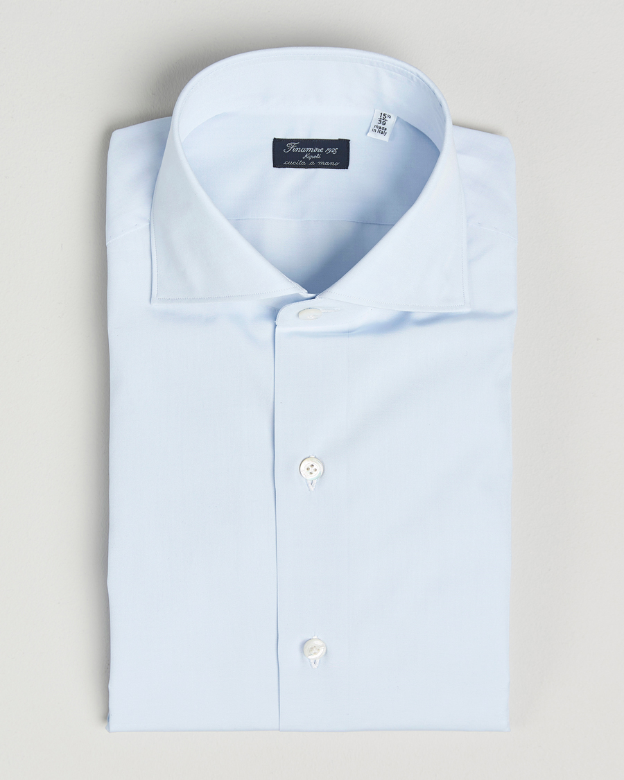 Hombres | Camisas | Finamore Napoli | Milano Slim Fit Classic Shirt Light Blue