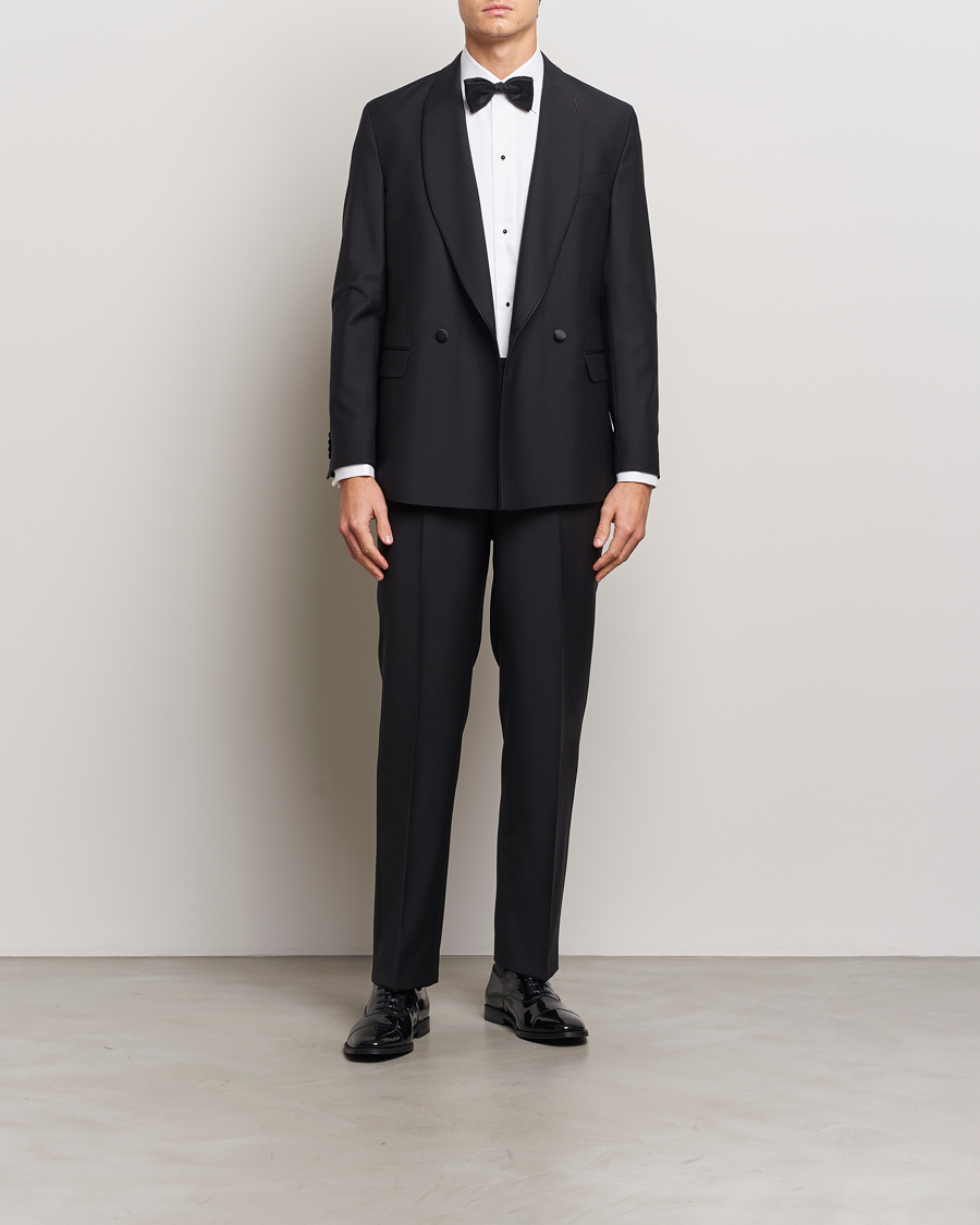 Hombres | Pantalones | Oscar Jacobson | Del Tuxedo Trousers Black