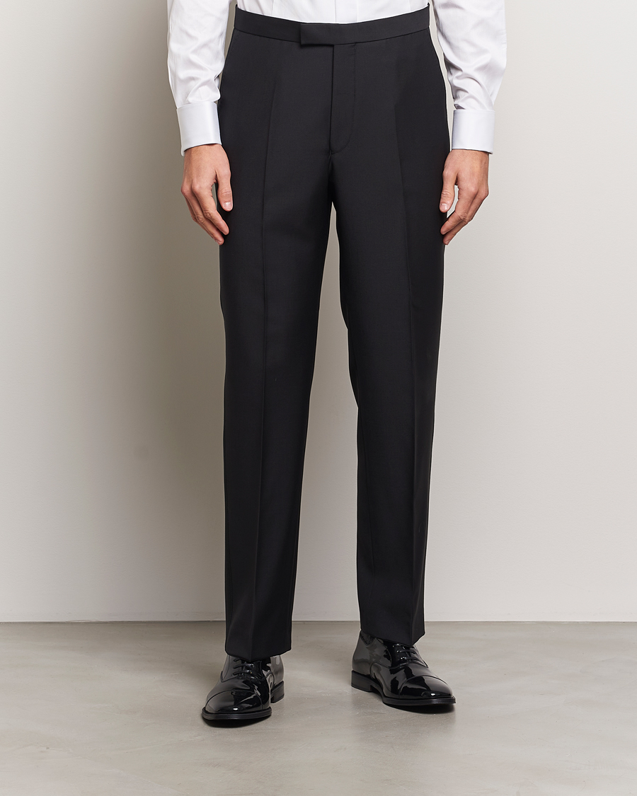 Hombres | Pantalones | Oscar Jacobson | Del Tuxedo Trousers Black