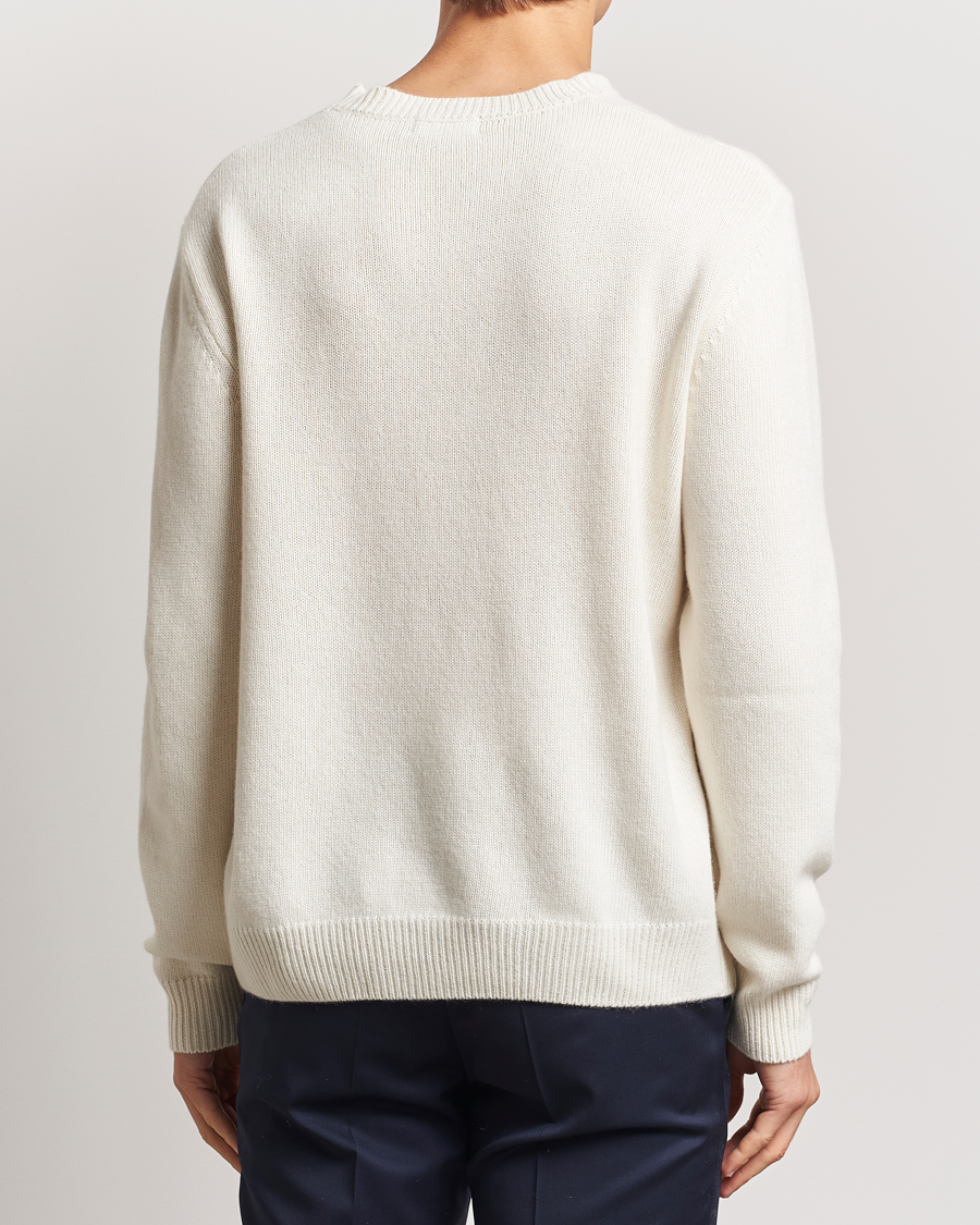 Hombres | Jerséis y prendas de punto | Oscar Jacobson | Aston Wool/Cashmere Knitted Roundneck Off White