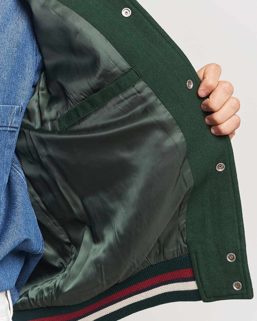 Hombres | Abrigos y chaquetas | GANT | Wool Varisty Jacket Tartan Green