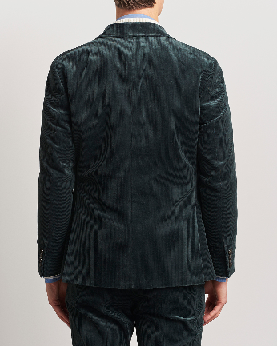 Hombres | Blazers | Gant | Slim Corduroy Suit Jacket Tartan Green