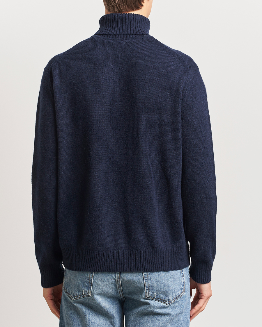 Hombres | Jerséis y prendas de punto | GANT | Knitted Wool Turtleneck Evening Blue