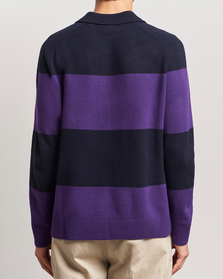 Hombres | Jerséis y prendas de punto | Morris | Frank Knitted Rugger Purple